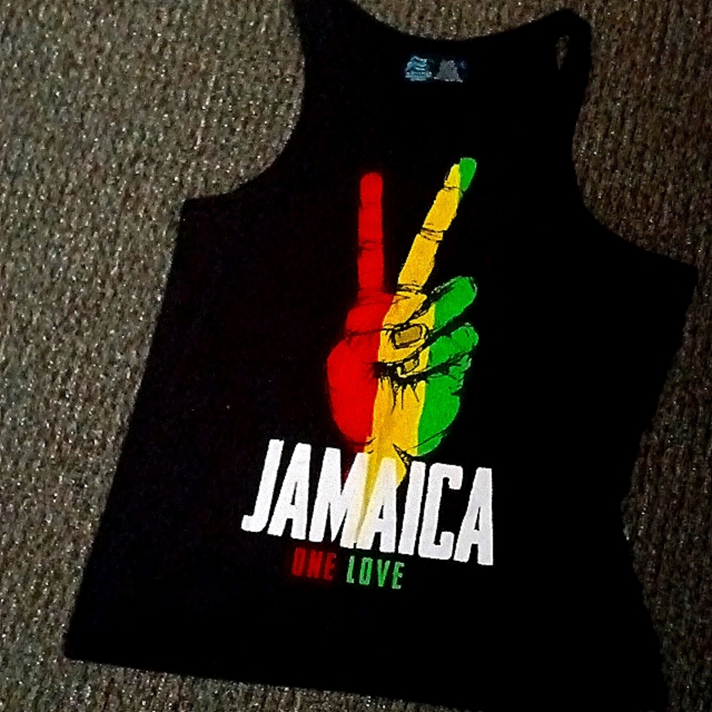 Hammerhead Jamaica One Love Bob Marley Sleeveless Muscle Tank Large